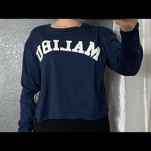 Long sleeve crop top